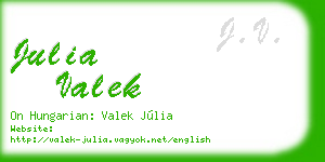 julia valek business card
