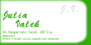 julia valek business card